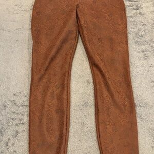 WHBM runway leggings 12R paisley brown